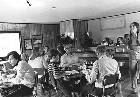Dining room, Chicago Bay Cafe, Hovland Minnesota, 1975