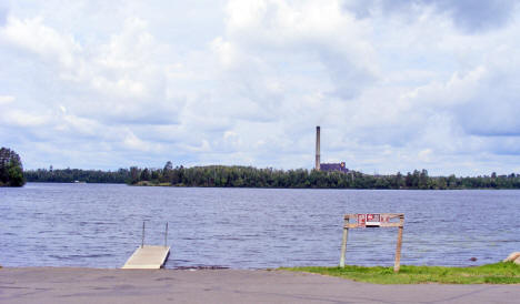 Municipal Boat Launch on Colby Lake and view of Laskin Energy Park across lake, Hoyt Lakes Minnesota, 2009