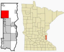 Location of Hugo, Minnesota
