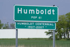 Humboldt Minnesota population sign