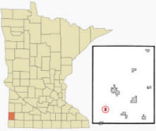 Location of Ihlen, Minnesota