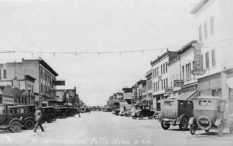 Main Street, International Falls Minnesota, 1928