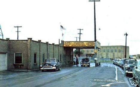 US Customs Station at border crossing, International Falls, 1950's