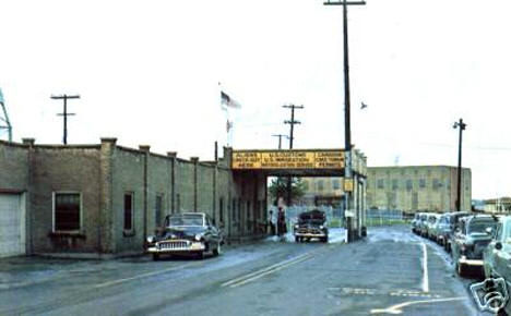 US Customs Station at border crossing, International Falls, 1950's