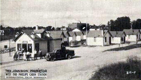 West End Phillips Cabin Station, International Falls Minnesota, 1940's