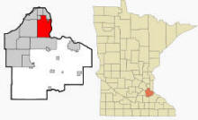 Location of Inver Grove Heights, Minnesota