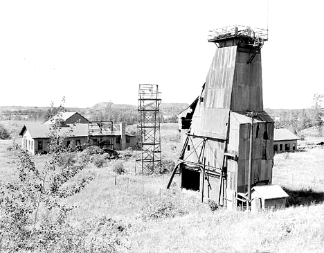 Louise Mine north of Ironton, west of Crosby, 1959