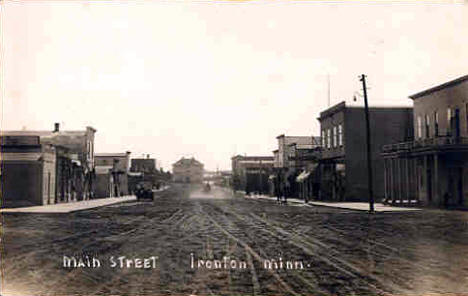 Main Street, Ironton Minnesota, 1917