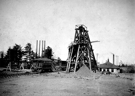 First car of ore from the Bonnie Belle Mine, Ironton Minnesota, 1918