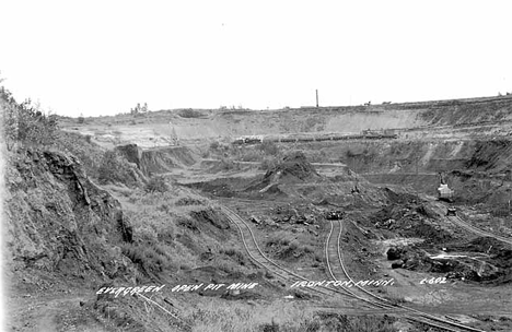 Evergreen open pit mine near Ironton Minnesota, 1935