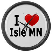 I Love Isle Large Wall Clock