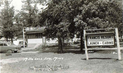 Francis Resort,  Isle Minnesota, 1950's?