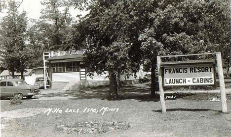 Francis Resort, Isle Minnesota, 1950's?