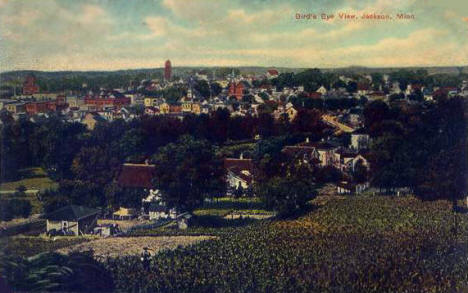 Birds eye view, Jackson Minnesota, 1908