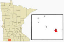 Location of Jackson, Minnesota