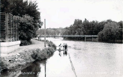 Des Moines River, Jackson Minnesota, 1930's