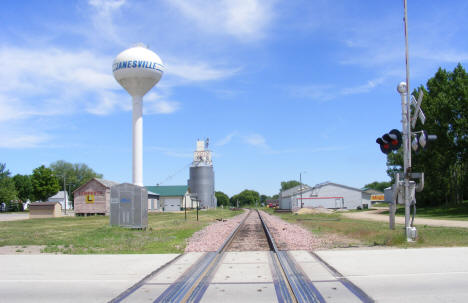Railroad tracks and water tower, Janesville Minnesota, 2010