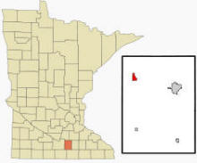 Location of Janesville, Minnesota