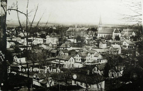 Birds eye view, Jordan Minnesota, 1911