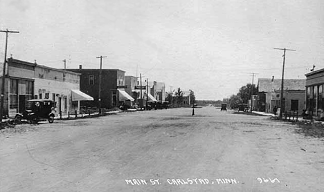 Main Street, Karlstad Minnesota, 1920