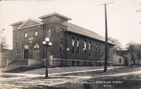 City Hall, Kasson Minnesota, 1910's