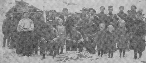 Logging Camp at Moore's Siding near Keewatin Minnesota in early 1906