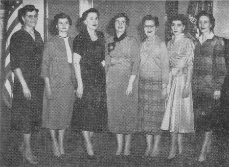 Officers of American Legion Auxiliary, Keewatin Minnesota, 1956