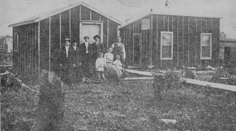 Shacks on Second Street north of John Hren residence in Keewatin Minnesota