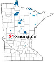Location of Kensington Minnesota