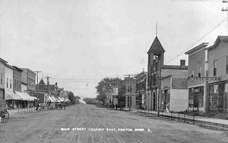 Main Street looking east, Kenyon Minnesota, 1911