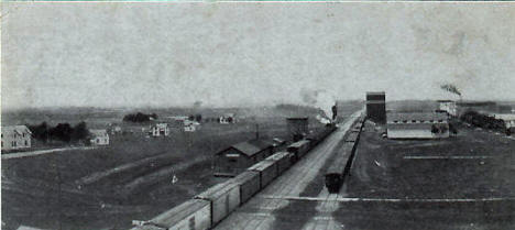 South Side Railway Yard and Depot, Kerkhoven Minnesota, 1909