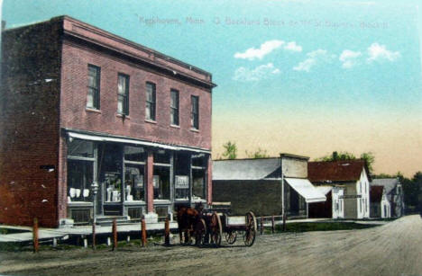 Street scene, Kerkhoven Minnesota, 1910