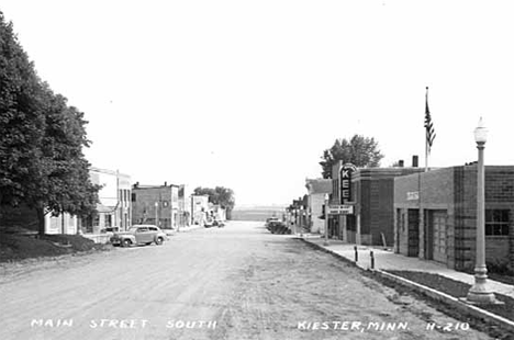 Main Street, Kiester Minnesota, 1952