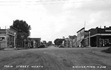 Main Street, Kiester Minnesota, 1952