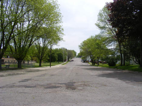 Street scene, Kiester Minnesota, 2014