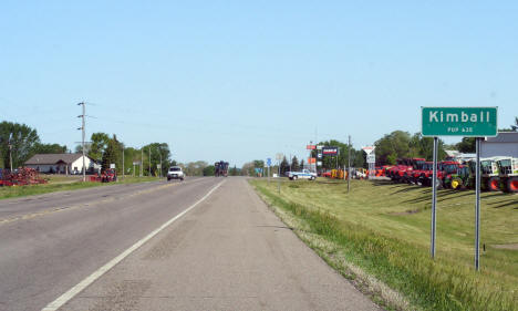 Entering Kimball Minnesota on Highway 55, 2009