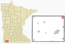 Location of Kinbrae, Minnesota