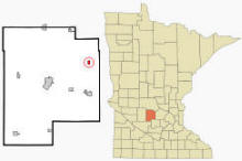 Location of Kingston, Minnesota
