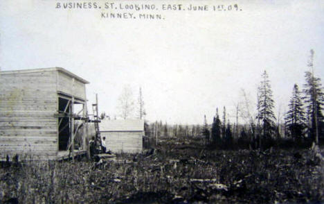 Business Street looking east, Kinney Minnesota, 1909