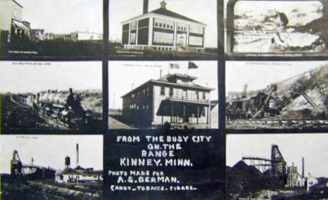 Multi-scene postcard of Kinney Minnesota, 1910's