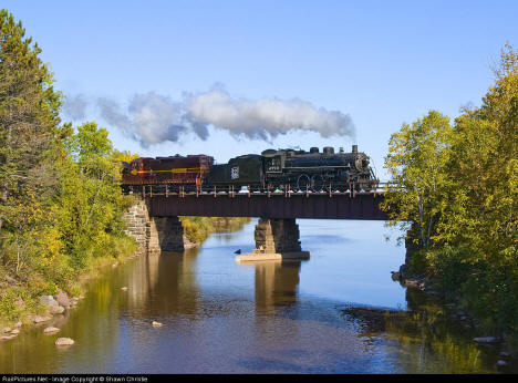 Train on Railroad Bridge over the Knife River, 2008