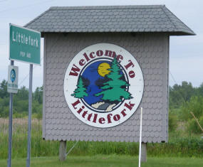 Littlefork Minnesota Welcome Sign