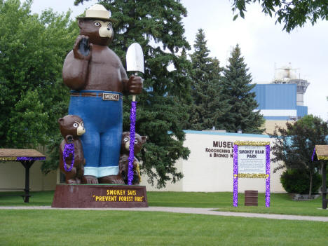 Smokey Bear Park with Koochiching Museum in background, International Falls Minnesota, 2007