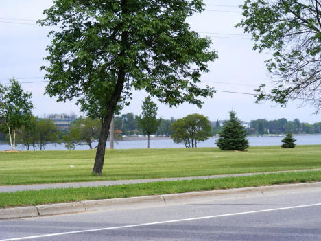 View of Rainy River in International Falls Minnesota, 2007