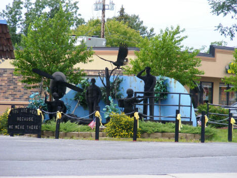 Memorial outside International Falls VFW Post, 2007