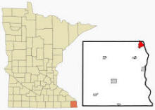 Location of La Crescent, Minnesota