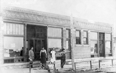 Street scene, Lafayette Minnesota, 1910