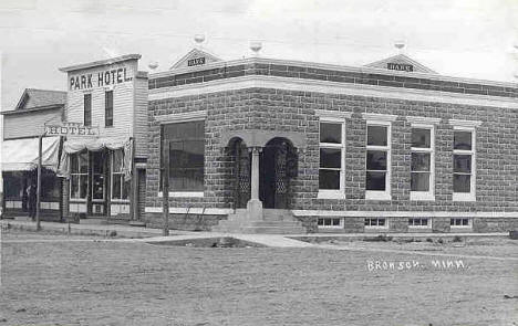 Street scene, Lake Bronson Minnesota, 1910's