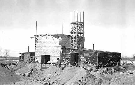 Water tower construction, Bronson Dam site, 1939
