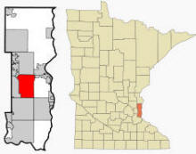 Location of Lake Elmo, Minnesota
